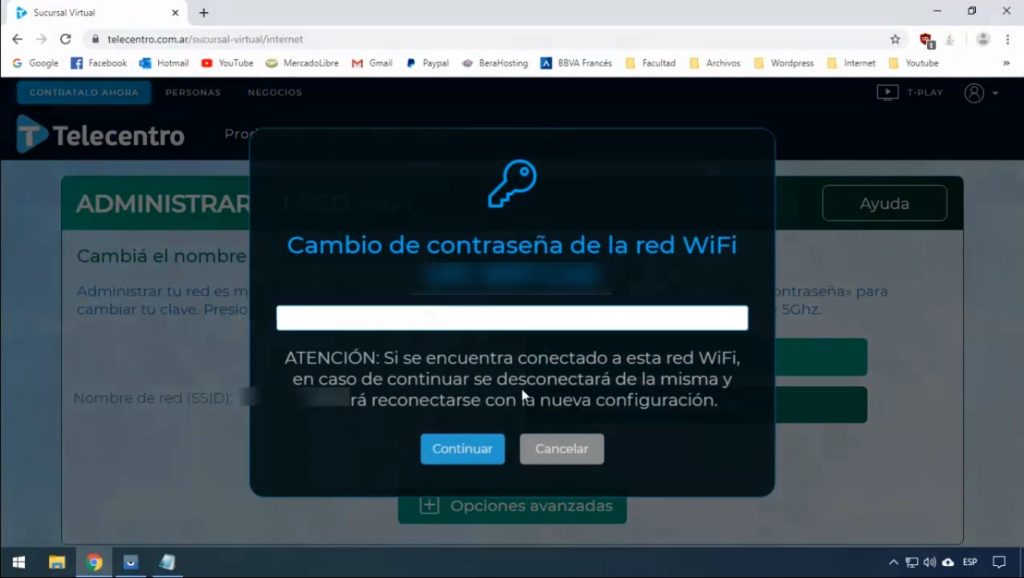 Como cambiar la contraseña WIFI de Telecentro - Aprende Tutoriales